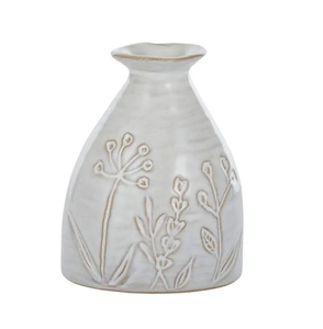 Oshi Ceramic Vase 8.5x11cm Ivory