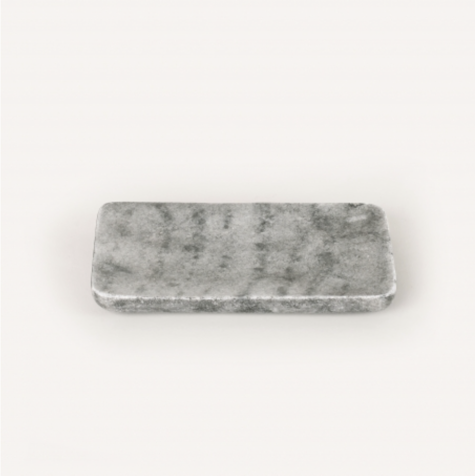 Rectangular Marble Soap Dish - Grey