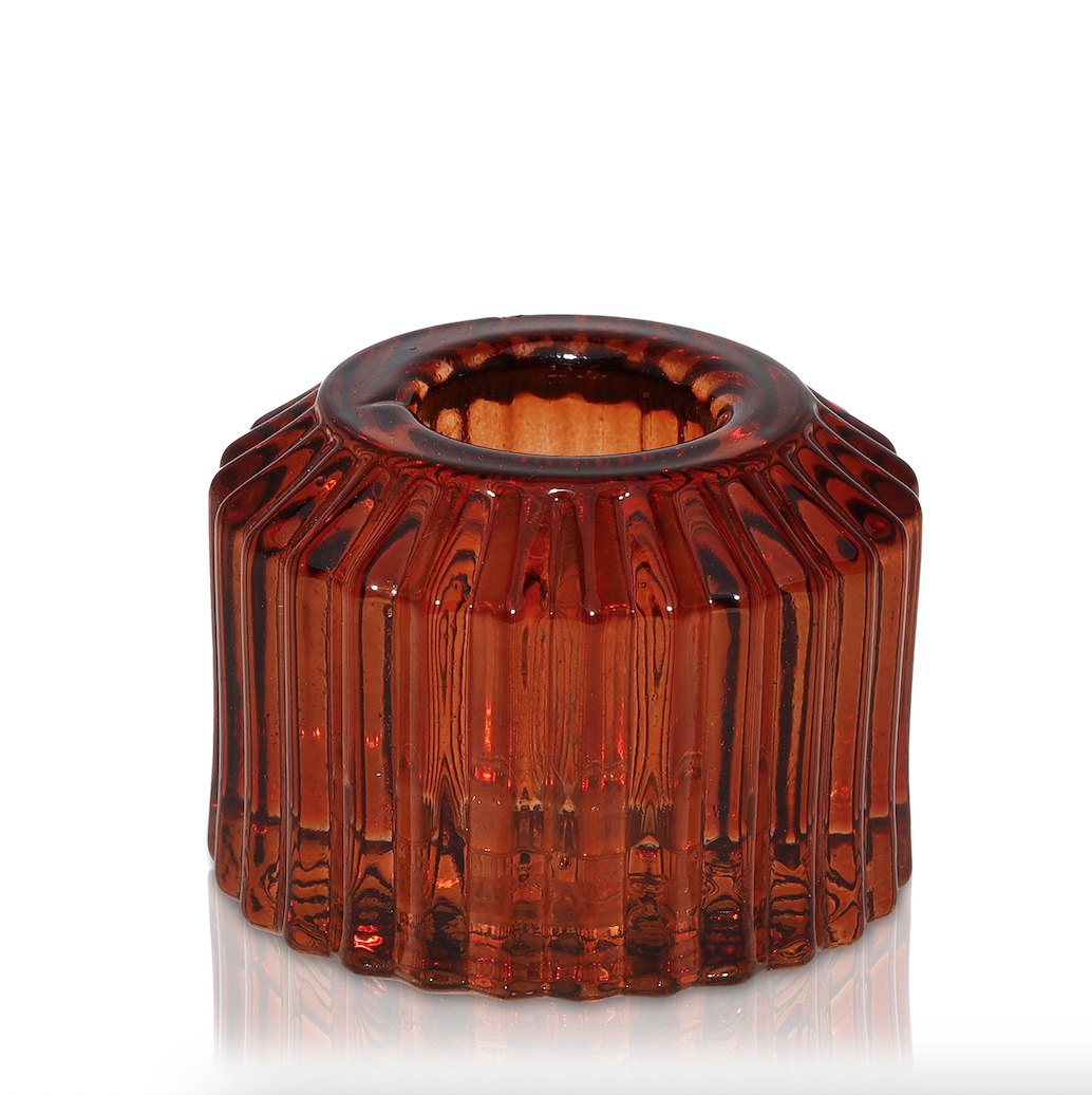 Bella Vintage Candle Holder - Amber