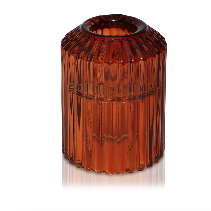 Camilla Vintage Candle Holder - Amber