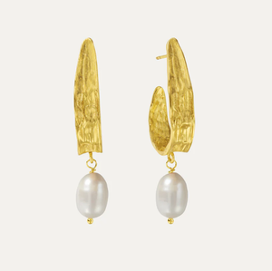 Judy Pearl Hoop Earrings