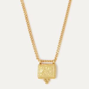 Delphi Square Pendant Necklace - Gold