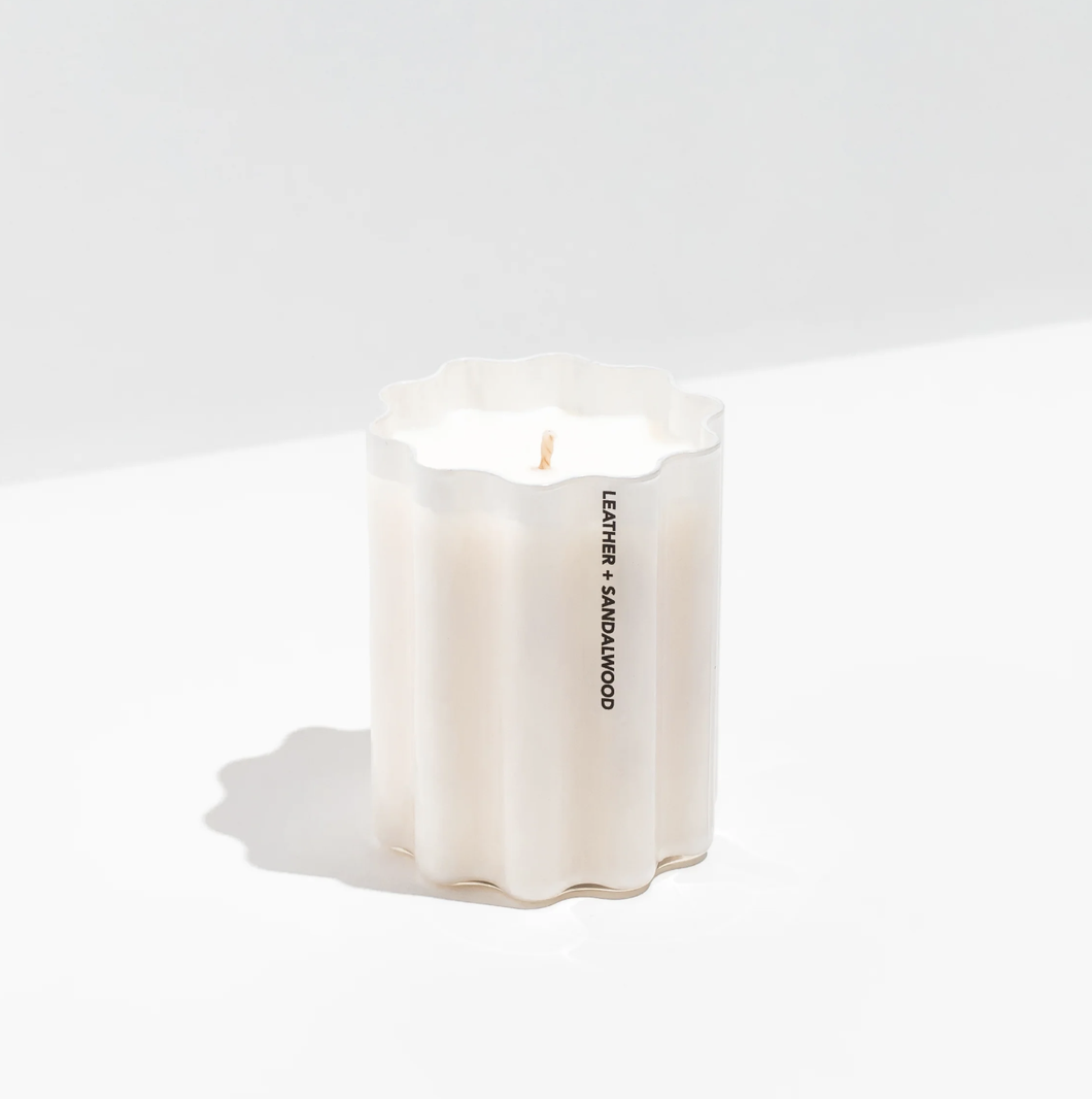 Fazeek Wave Candle - Leather + Sandalwood