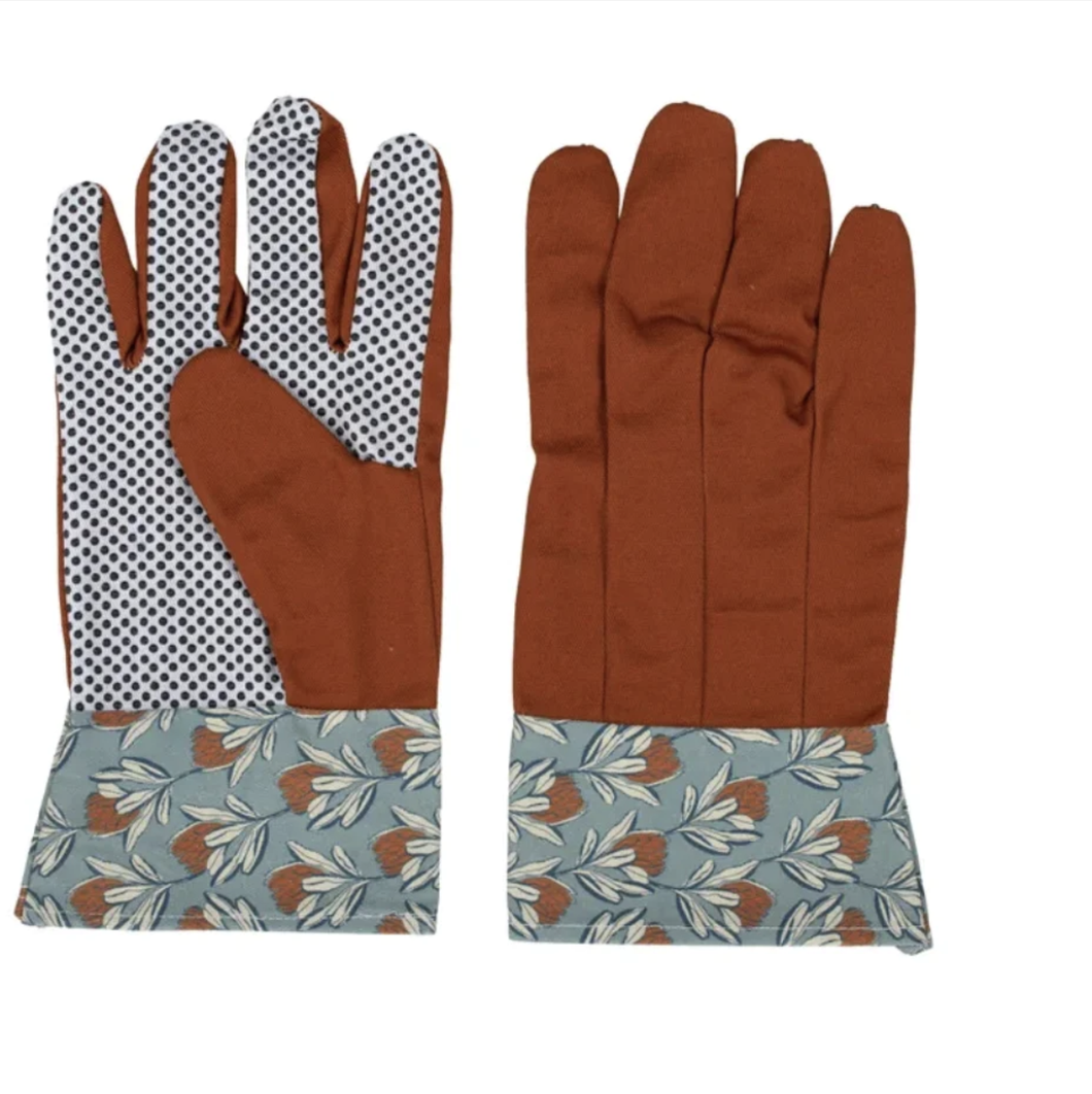 Eyre Cotton Garden Gloves 26cm Teal