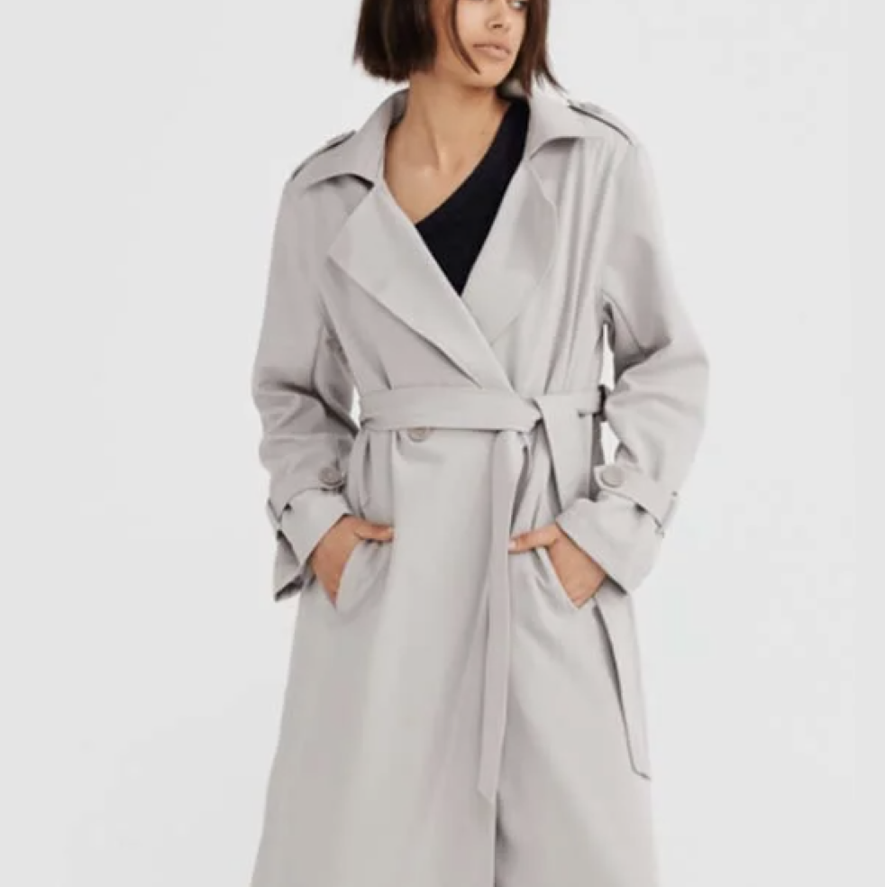 Evie Trench Coat - Stone