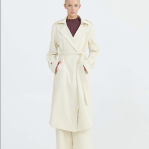 Evie Trench Coat - Bone