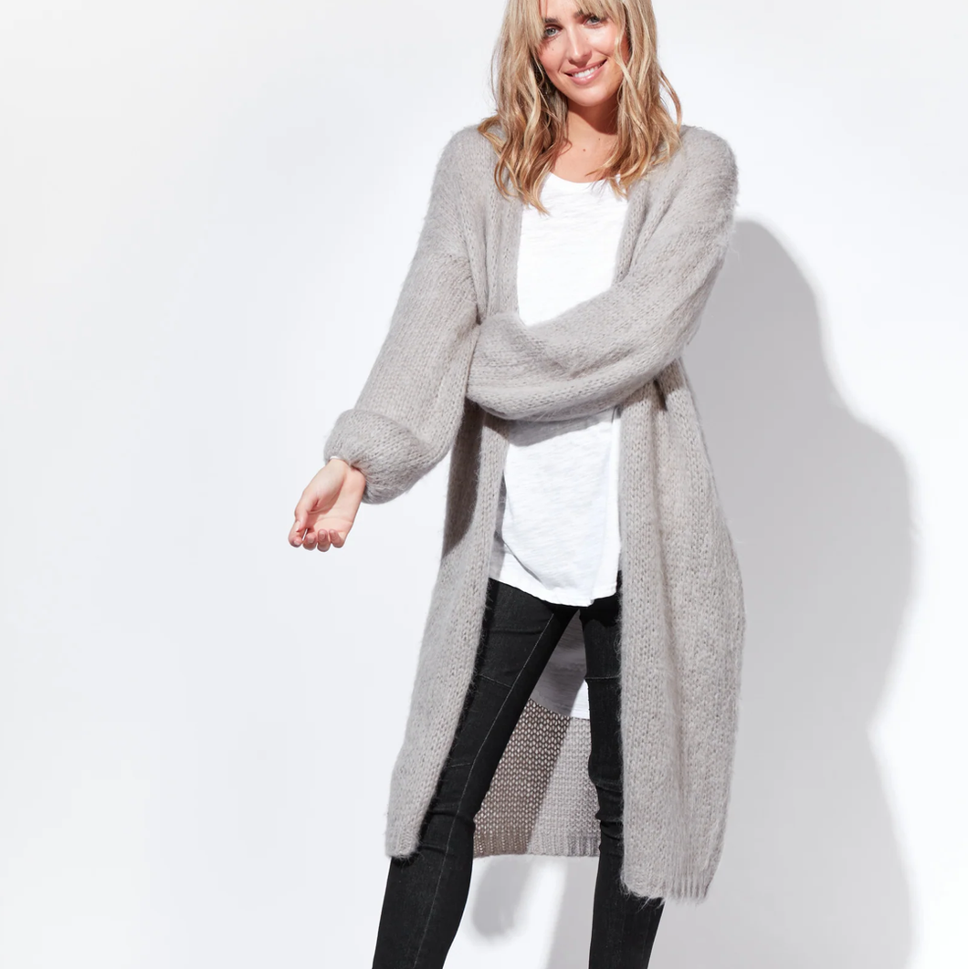 Vannes Cardigan ONE SIZE Gray Made on Earth