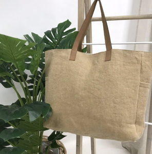 Washed Canvas Bag -  Natural