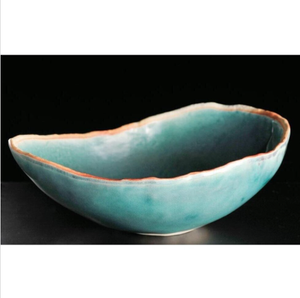 Aoyusai Blue Oval Bowl