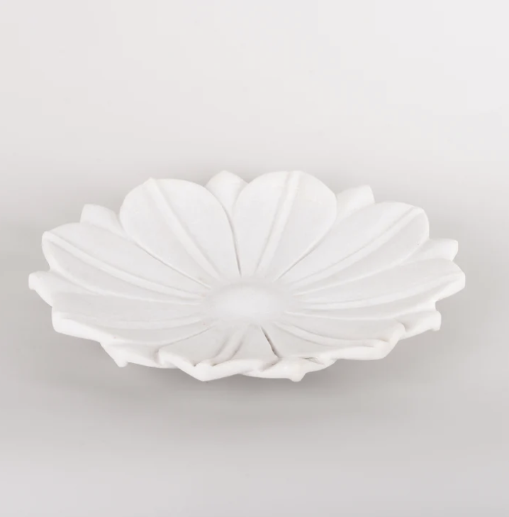 Marble Lotus Plate 30cm