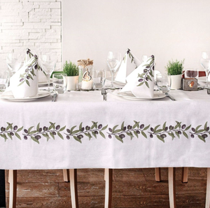 Olivia Compostable Tablecloth & Napkin Set