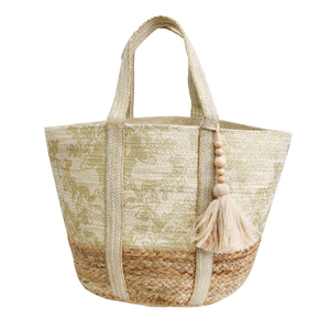 Fleur Jute Shopper Bag 50x30x31cm