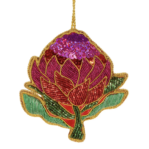 Waratah Sequin Tree Decoration