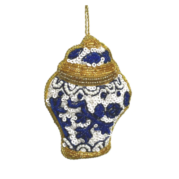 Ming Ming Ginger Jar Sequin Tree Decoration