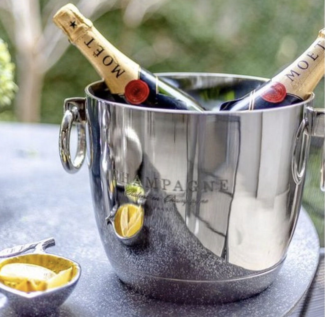 Shiny Nickle Vintage Champagne Bucket