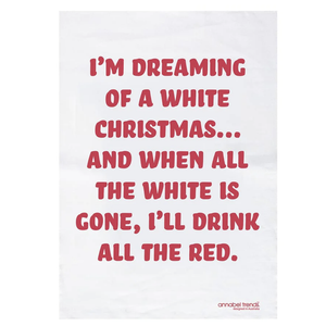 Xmas Tea Towel - White Xmas