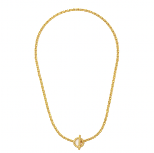 Thea Snake Chain Necklace with T-Bar