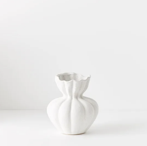 Basma Vase White 19x17cm
