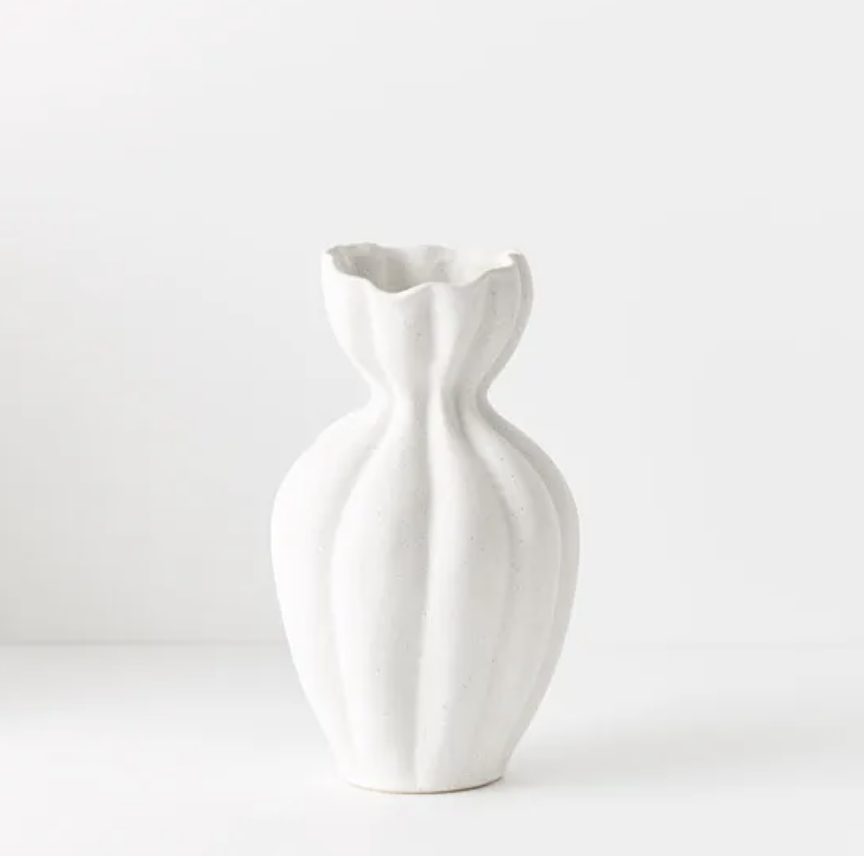 Basma Vase White 30x17cm
