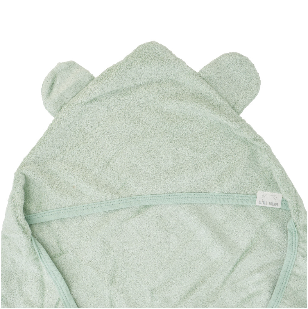 Little Trends Hooded Towel Bear - Moss