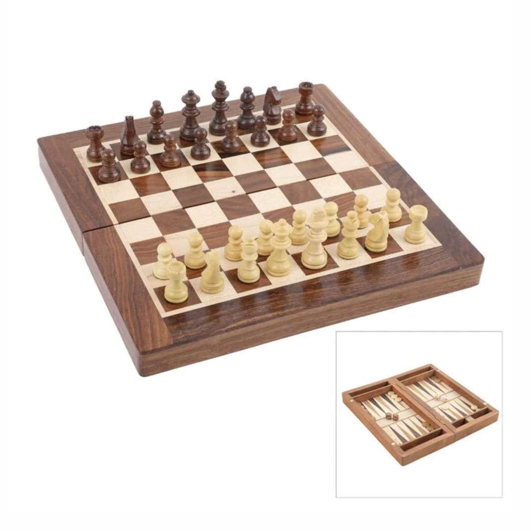 Dallas Timber Chess And Backgammon Set