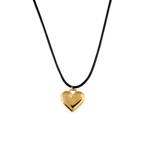 Luna Gold Heart Necklace on Cord