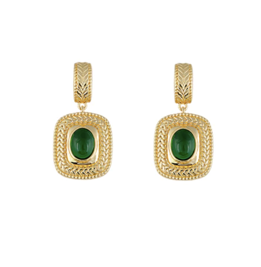 Kinny Gold/Green Earrings