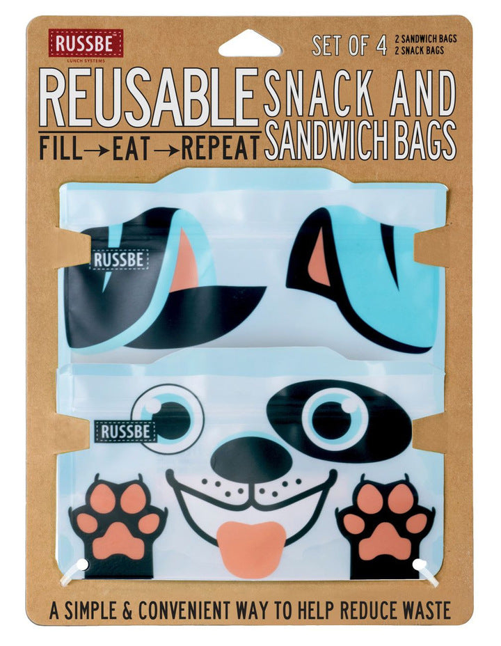 Snack/Sandwich Bags Set 4 - Dog
