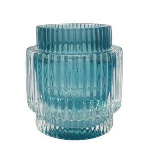 Stripp Glass Tealight Large Pale Blue