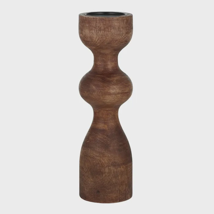 Suave Wood Candleholder 11x38cm Natural