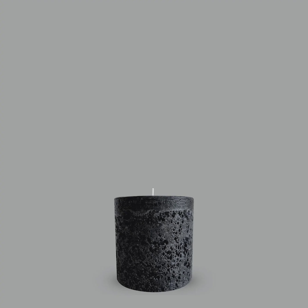 Textured Black Candle - Small 10x10