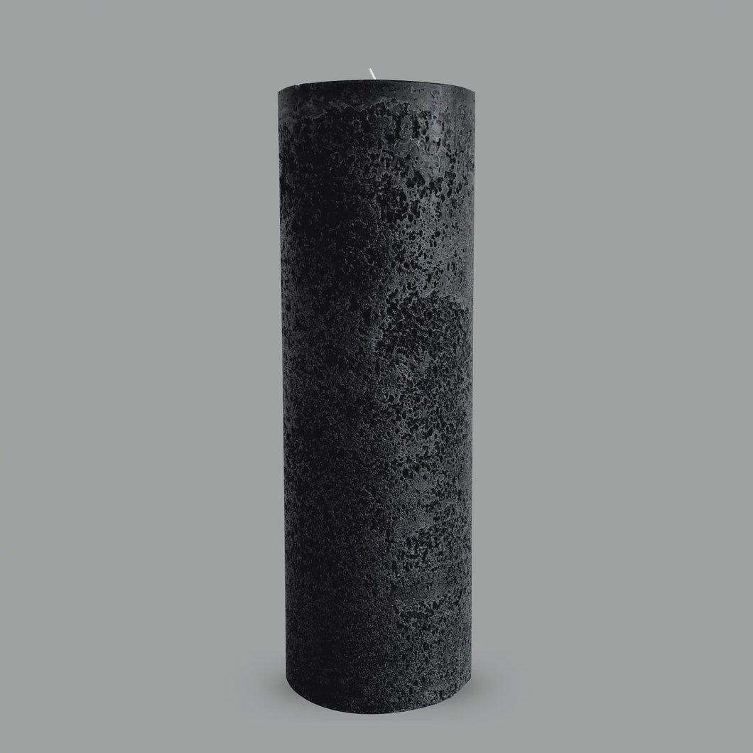 Textured Black Candle - Large 10x30