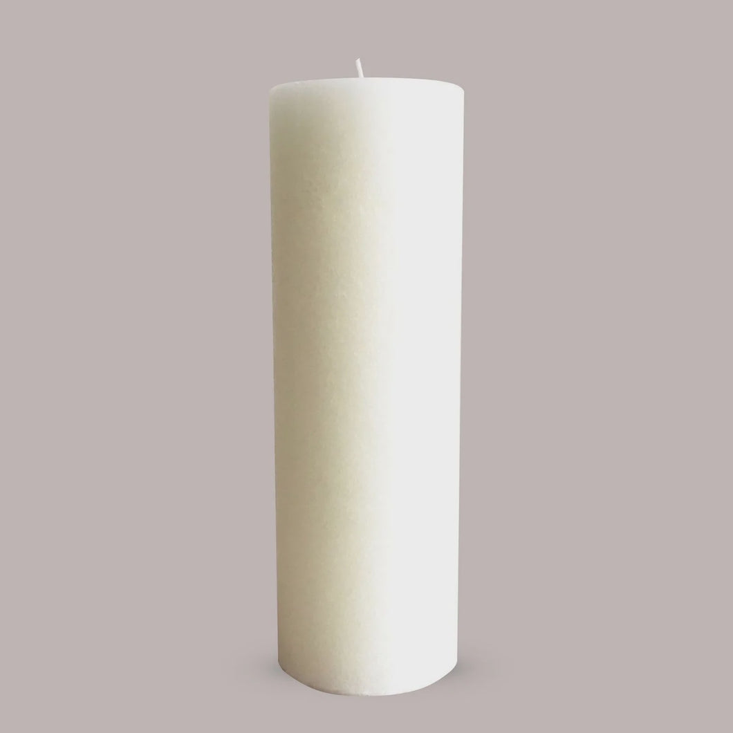 Textured Warm White Candle - Large 10x30