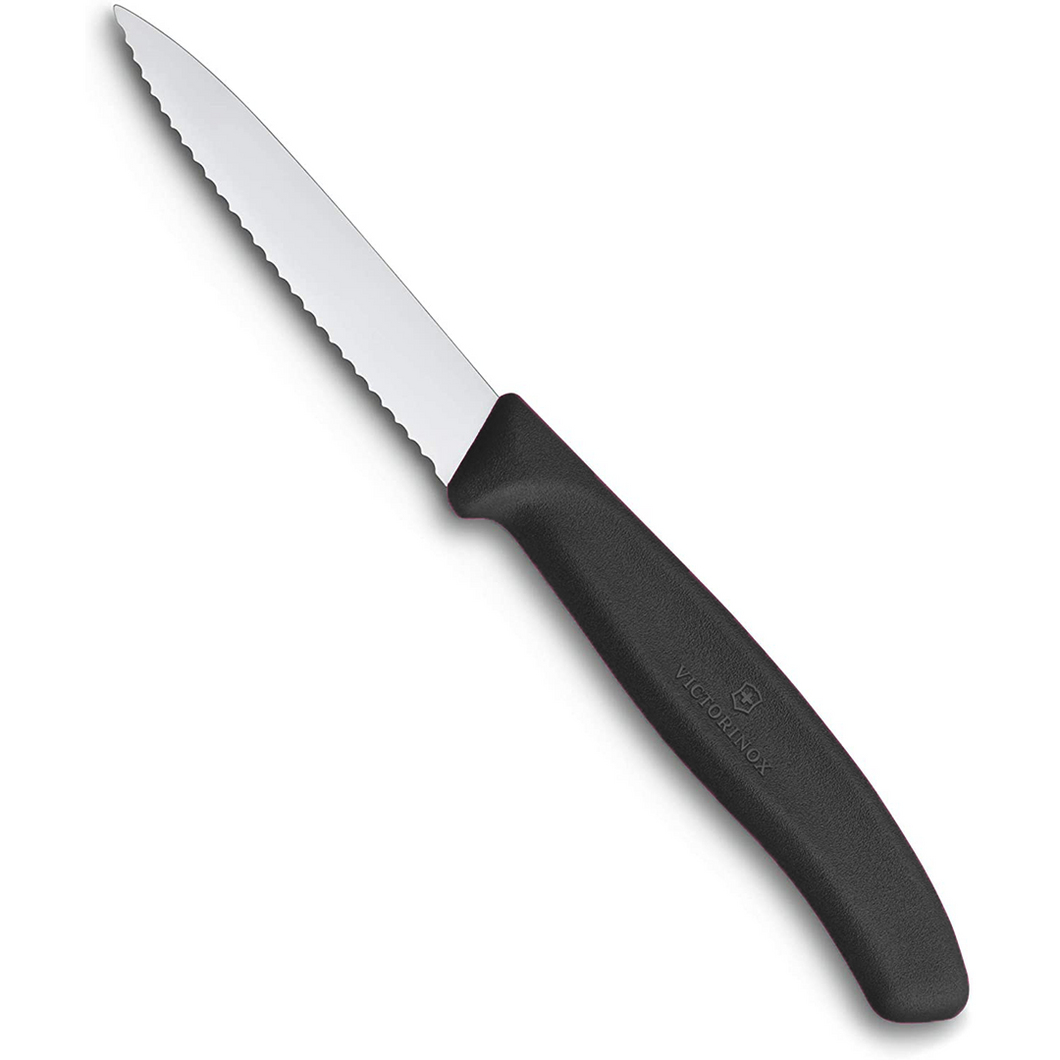 Victorinox Pointy End Serrated Knife 10cm - Black