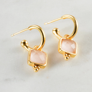 Zafino Ava Earrings - Rose Quartz