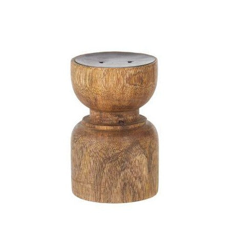 Drew Wood Candleholder Natural 10x15cm