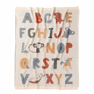 Alphabet Cotton Blanket 80x100cm