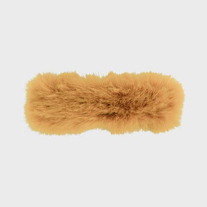 Faux Fur Hair Clip - Mustard