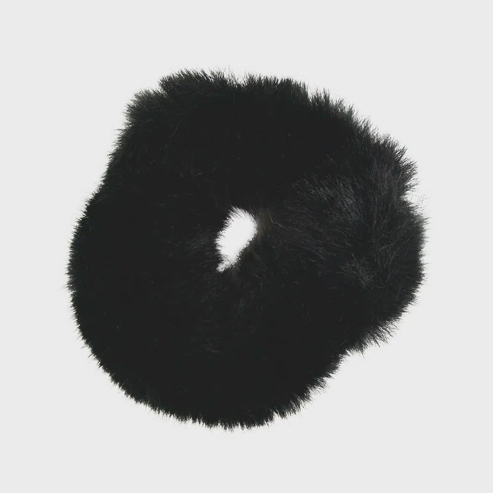 Faux Fur Hairband - Black