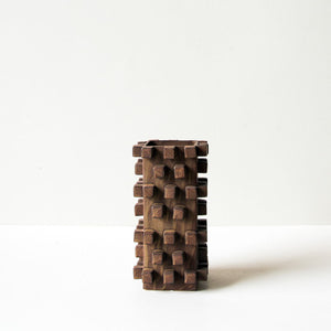 Cubist Vase - Small Brown 24cm