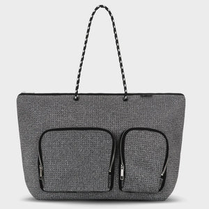 Double Pocket Tote Bag - Marle Grey