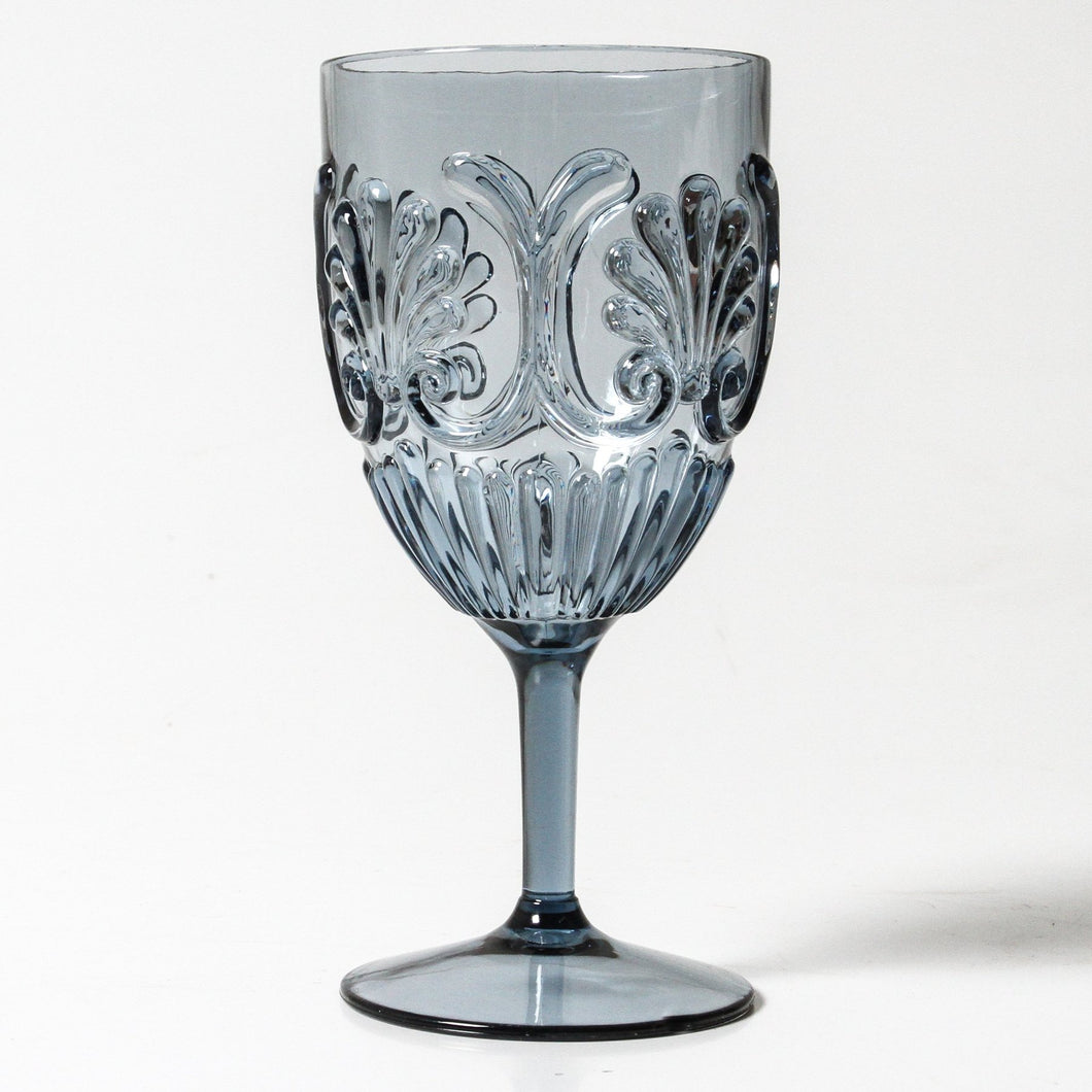 Acrylic Flemington Wine Glass - Blue/Grey