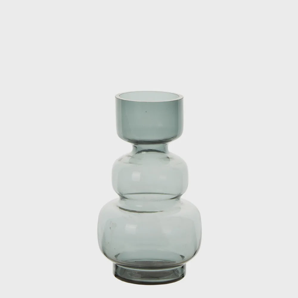 Globe Glass Vase Blue/Grey