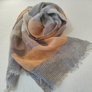 French Linen Scarf - Autumn