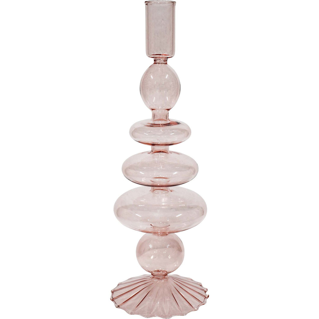 Glass Candlestick Bella Crepe