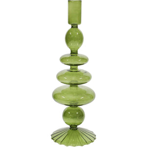 Glass Candlestick Bella Moss