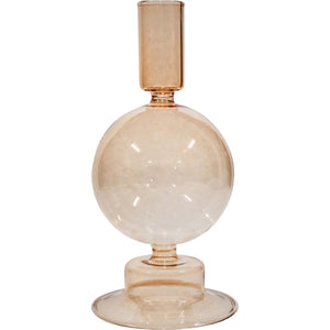 Glass Candlestick Elle Nude