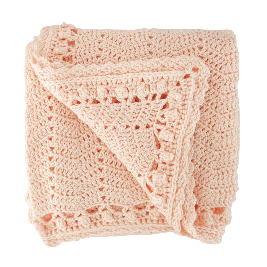 Handmade Crochet Blanket - Peach