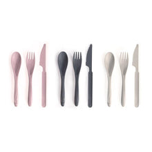 Load image into Gallery viewer, Wheat Straw Travel Cutlery Set - Charcoal
