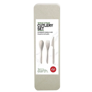 Wheat Straw Travel Cutlery Set - Cream